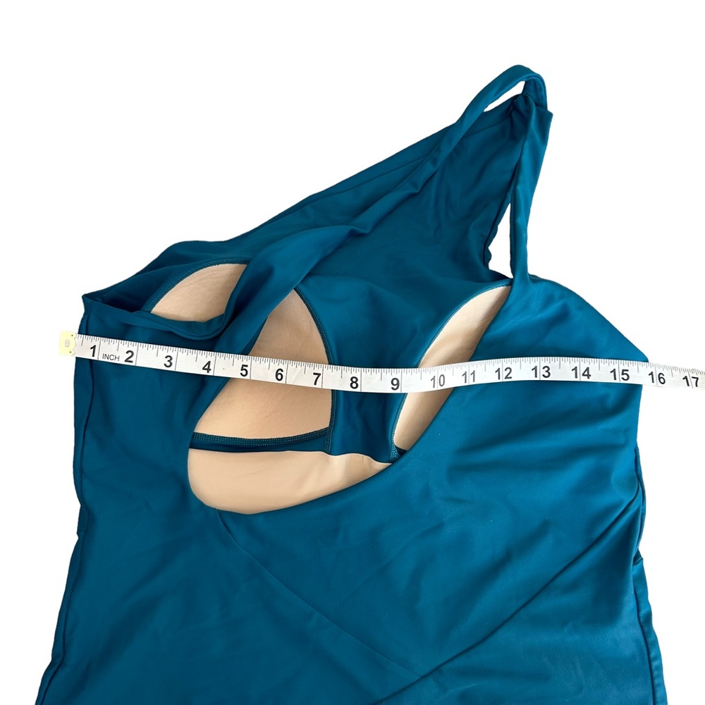 summersalt One-Shoulder One-Piece Swimsuit in Teal - Picture 10 of 14
